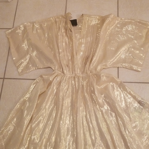 Bebe Gold sheer dress with gold beading - Picture 2 of 7